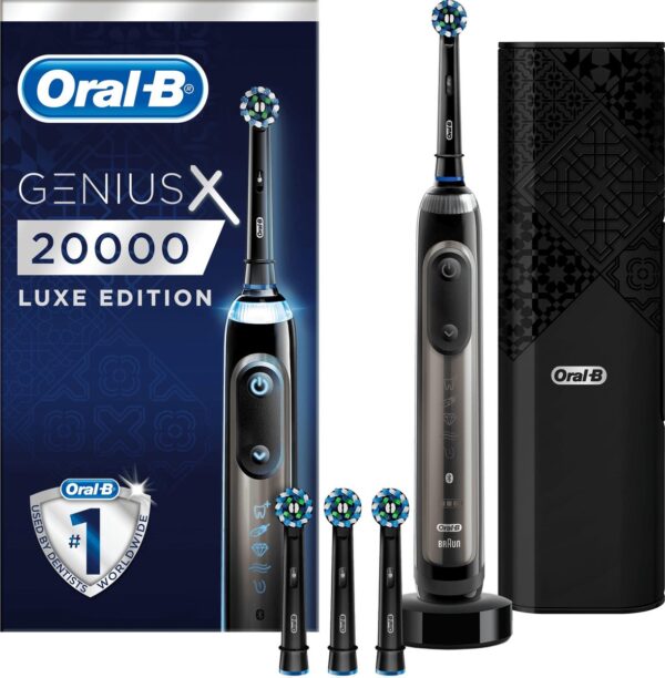 Oral-B Genius X 20000 - Luxe Edition Antracietgrijs - Elektrische Tandenborstel - 1 Handvat en 4 Opzetborstels (4210201260233)