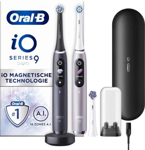 Oral-B Special Edition iO - 9 - Roze en Zwart - Elektrische Tandenborstel - Duopack (4210201449072)