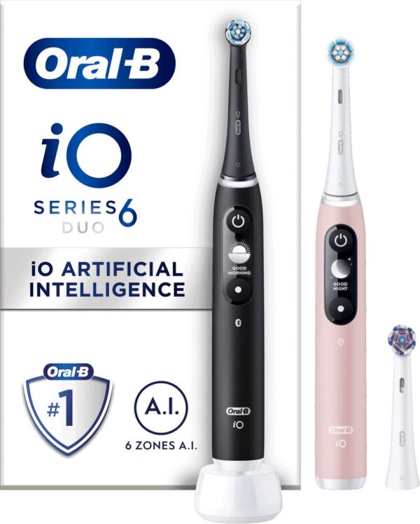 Oral-B iO 6 - Black & Pink - Elektrische Tandenborstels - Ontworpen Door Braun (4210201448877)