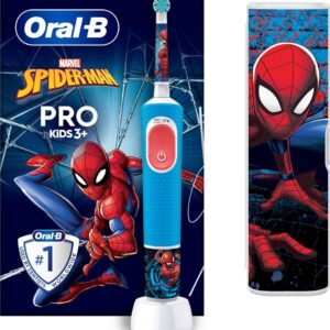 Oral-B Pro Kids Elektrische Tandenborstel - Spiderman Editie inclusief Reisetui - Voor Kinderen Vanaf 3 Jaar (8006540773390)