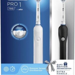 Oral-B Pro 1 790 Sensitive Elektrische tandenborstels - 2 stuks - zwart wit (4210201450474)